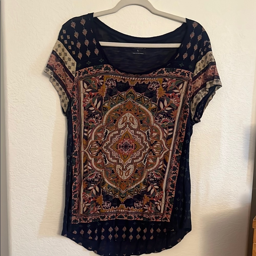 Lucky Brand Multicolor Bohemian Blouse